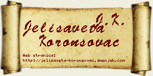 Jelisaveta Koronsovac vizit kartica